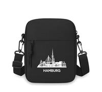 QIOEURYU Borsa a tracolla Monospalla Città illustrazione edifici ponte Uomo Donna Cartone animato Anime Film Stampa Design Unisex Tempo libero All'aperto