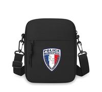 QIOEURYU Borsa a tracolla Monospalla emblema francese con foglie di alloro e parole Uomini Donne Cartone animato Anime Film Stampa Design Unisex Tempo libero Regali per le vacanze all'aperto