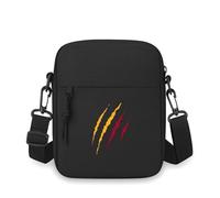QIOEURYU Borsa a tracolla Singola spalla Artiglio segni su sfondo nero Uomo Donna Cartone animato Anime Film Stampa Design Unisex Tempo libero All'aperto