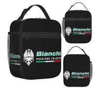 QIOEURYU Borsa per Pranzo Unisex Bici Di B-Bianchi Bici Isolata Per La Conservazione Scolastica Scatole Di Cibo Contenitore Portatile Frigorifero Termico Lunch Box per Campeggio,Picnic,Scuola,Ufficio