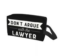 QIOEURYU Borse da viaggio personalizzate: non discutere con l'avvocato, borsa da toilette per giudice Judge, trucco e cosmetico, donna, kit di bellezza Dopp gift