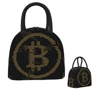 QIOEURYU Borse Per Pranzo Isolate Los Angeles - Cool Crypto Borsa Tote Per Donne Bambini Ragazze Scatole Di Cibo Portatili Lunch Box Termico Per Picnic All'Aperto A Scuola