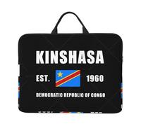 QIOEURYU Pacchetti di viaggio Repubblica Democratica del Congo EST.1960 Borsa per laptop Kinshasa Borsa per computer Viaggi da lavoro 14 pollici resistenti all'acqua Grandi regali