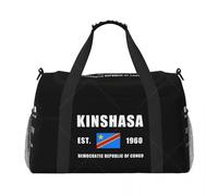 QIOEURYU Pacchetti di viaggio: Repubblica Democratica del Congo EST.1960 Kinshasa Elegante Borsa da viaggio a mano tote resistente per l'uso quotidiano regali leggeri e spaziosi