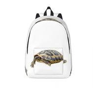 QIOEURYU Zaini Borsa da viaggio per Uomini Donne Ragazze Studenti Hermann S Tartaruga Semplice ed elegante Tela donne Tempo libero Regali per le vacanze all'aperto