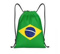 QIOEURYU Zaini per Uomo Donna Bandiera Brasile Coulisse Sport Palestra Borsa Stringa Sackpack per Ciclismo Tempo Libero Regali Per Le Vacanze All'aperto
