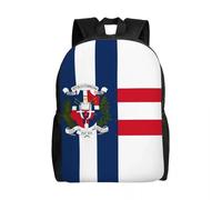 QIOEURYU Zaino Bandiera della Repubblica Dominicana 3D per ragazzi ragazze viaggio per scuola universitaria uomo donna si adatta a 15 pollici laptop per tempo libero regali per le vacanze all'aperto
