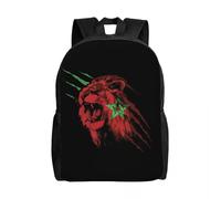 QIOEURYU Zaino Bandiera marocchina dei leoni atlante per donne degli uomini della scuola per studenti universitari si adatta alle borse per laptop da 15 pollici Loisirs All'aperto Regali di Vacanza