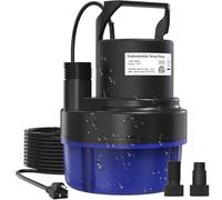 QIOMALA Pompa sommergibile 1 HP 3200 GPH Pompa per acqua sporca, pompa multiuso con cavo da 6 m per piscina, barca, giardino, cantina, allagamento, stagni