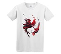 QIONG YANG Ruby Rose Blazblue Cross Tag Battle Round Neck Take out Drawstring Super Sports Competition T-Shirt White XL