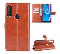 QiongniAN Cover per Alcatel 1V 2020 5007U,Custodia per Alcatel 3L 2020 5029D,Custodia per Alcatel 1S 2020 5028A 5028D 5028Y Custodia Portafoglio in Pelle Flip Case Brown