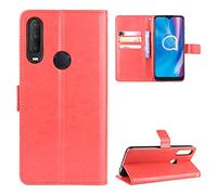 QiongniAN Cover per Alcatel 1V 2020 5007U,Custodia per Alcatel 3L 2020 5029D,Custodia per Alcatel 1S 2020 5028A 5028D 5028Y Custodia Portafoglio in Pelle Flip Case Red
