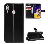 QiongniAN Cover per ASUS ZenFone 5 2018 ZE620KL,Custodia per ASUS ZenFone 5Z 2018 ZS620KL Custodia Portafoglio in Pelle Flip Case Black
