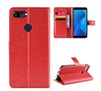 QiongniAN Cover per ASUS Zenfone Max Plus ZB570TL,Custodia per ASUS ZenFone Max Plus M1 X018D / ZenFone Pegasus 4S ZB570TL Custodia Portafoglio in Pelle Flip Case Red