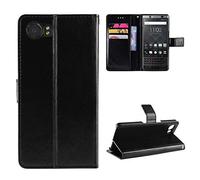 QiongniAN Cover per Blackberry DTEK70,Custodia per Blackberry KEYone BBB100-1 BBB100-2 BBB100-3 BBB100-4 BBB100-5 BBB100-6 BBB100-7 Custodia Portafoglio in Pelle Flip Case Black