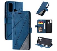 QiongniAN Cover per Huawei P Smart 2020,Custodia per Huawei P Smart 2020 AQM-AL00 POT-LX1A Pot-LX3 / Nova Lite 3 Plus Custodia Protettiva in Pelle Case Cover Blue
