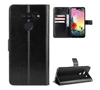 QiongniAN Cover per LG K50S,Custodia per LG LMX540BMW K Series K50S 2019 / LMX540EMW LM-X540 Custodia Portafoglio in Pelle Flip Case Black