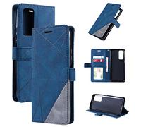 QiongniAN Cover per Oppo A54S,Custodia per Oppo A16,Custodia in Pelle Custodia per Oppo A54S CPH2273 / A16 CPH2269 CPH2275 / A16S CPH2271 Custodia Cover Case Blue