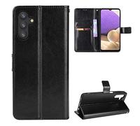 QiongniAN Cover per Samsung Galaxy A13 5G,Custodia per Samsung SM-A047F/DS Galaxy A04S / SM-A047F/DSN SM-A047M/DS SM-A047M Custodia Portafoglio in Pelle Flip Case Black