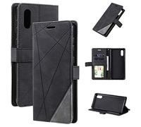 QiongniAN Cover per Samsung Galaxy M02,Custodia in Pelle Custodia per Samsung SM-A022F/DS Galaxy A02 / SM-A022G/DS SM-A022M/DS SM-A022F SM-A022M Custodia Cover Case Black