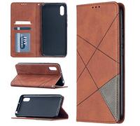 QiongniAN Cover per Xiaomi Redmi 9A,Custodia per Xiaomi Redmi 9A M2006C3LC M2006C3LG Custodia Portafoglio in Pelle Flip Case Brown