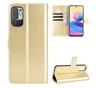 QiongniAN Cover per Xiaomi Redmi Note 10 5G,Custodia per Xiaomi Redmi Note 10 5G M2103K19G Custodia Portafoglio in Pelle Flip Case Gold