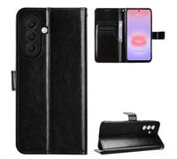 QiongniAN Custodia a libro in pelle compatibile con Samsung Galaxy A57 5G SM-A576B/DS, custodia protettiva nera