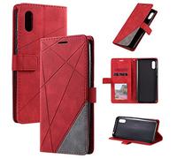 QiongniAN Custodia per Xiaomi Redmi 9A,Custodia in Pelle Custodia per Xiaomi Redmi 9A M2006C3LC M2006C3LG / Redmi 9AT M2006C3LVG / Redmi 9i M2006C3LII Custodia Cover Case Red