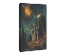 QIOTBVV Poster su tela con immagine di The Forgotten Observatory, decorazione artistica da parete per soggiorno, camera da letto, 40 x 60 cm