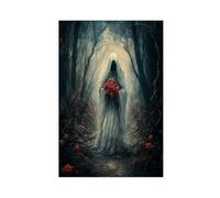 QIOTBVV Poster su tela con motivo The Rose Phantom, decorazione per camera da letto, ufficio, stanza, regalo, 50 x 75 cm