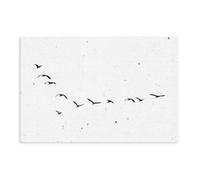 QIOTBVV Poster su tela con stormo di uccelli che volano, decorazione per camera da letto, ufficio, stanza, regalo, 40 x 60 cm