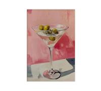 QIOTBVV Poster su tela Pink Dirty Martini, decorazione per camera da letto, ufficio, camera da letto, regalo, 30 x 45 cm