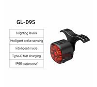 Qipeika 2 pz - Luce di avvertimento impermeabile induttiva per freno posteriore per mountain bike guida notturna - GL09S