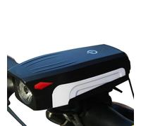 Qipeika 2pc-Cycling Accessori Touch Horn Light Campana Elettrica Bicicletta Alta Lumen Faro - Bianco