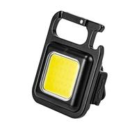 Qipeika 2pc- Mini portachiavi torcia elettrica esterna portatile luce di emergenza - Nero