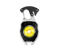Qipeika 2pc-Mini Torcia Portachiavi Luce - Nero