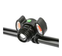 Qipeika 2pc-mountain bike luci notturne bici da strada messa a fuoco in lega di alluminio luci anteriori - nero