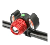 Qipeika 2pc-Mountain Bike Night Riding Lampada Illuminazione Bici Da Strada Messa A Fuoco In Lega Di Alluminio Lampada Anteriore - Rosso