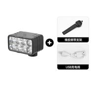 Qipeika 2pc- otto lampada tallone bicicletta corno notte ricarica torcia impermeabile - tipo cinghia