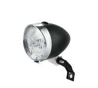 Qipeika 2pc-Retro Illuminazione per la Guida Notturna su Mountain Bike Luci Anteriori Semplici e Individuali per Bici - Nero