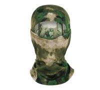 Qipeika Casco da equitazione antipolvere e resistente al sole rivestito con copricapo mimetico -JM-FH-22 rovine verde