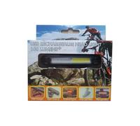 Qipeika Luce di avvertimento ad alta luminosità a tre colori di ricarica USB per ciclismo all'aperto - scatola di carta a due colori bianca e blu