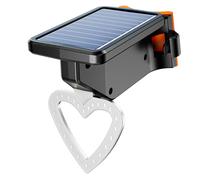 Qipeika Luce di avvertimento del freno di rilevamento intelligente della luce del cuore di ricarica solare della bicicletta all'aperto - cuore