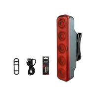 Qipeika Multifunzionale 5led luce variabile di tipo c di ricarica strap-on balance bike luce di avvertimento 5led/rosso