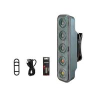 Qipeika Multifunzionale 5led luce variabile di tipo c di ricarica strap-on balance bike luce di avvertimento 5led/colore