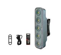 Qipeika Multifunzionale 5led luce variabile di tipo c di ricarica strap-on balance bike luce di avvertimento 5led/bianco
