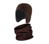 Qipeika Outdoor ciclismo caldo fronte cappello, spesso pile antivento cappello da sci - marrone