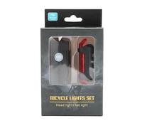 Qipeika Outdoor ciclismo USB ricarica bicicletta notte illuminazione pratica - nero + rosso / scatola di colore