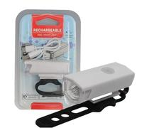 Qipeika Outdoor ciclismo USB ricaricabile bicicletta notte illuminazione pratica - bianco/guscio di bolla