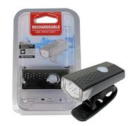 Qipeika Outdoor ciclismo USB ricaricabile bicicletta notte illuminazione pratica - nero/guscio di bolla